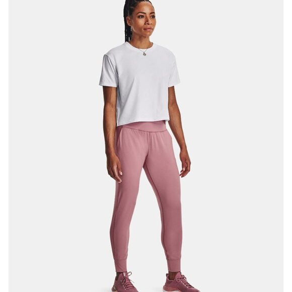 NWT Under Armour Women's UA Meridian Joggers in Pink Elixir Size XS - Picture 3 of 8
